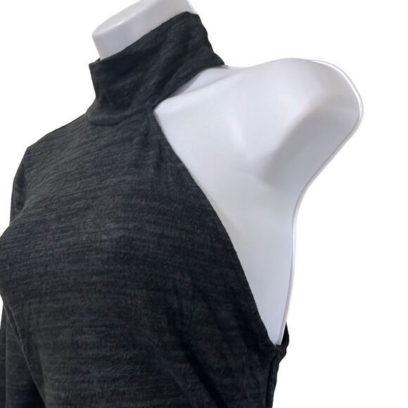 Revolve n:philanthropy Electra Mini Dress Charcoal One Shoulder High Neck XS NWT - Picture 6 of 15